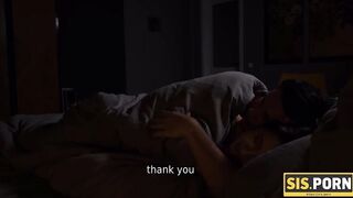 SISPORN. Man spends unforgettable night with scared and excited stepsis