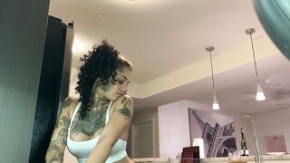 Sexy Latina Putting the Groceries away then take a Big Black Dick (Part 2)