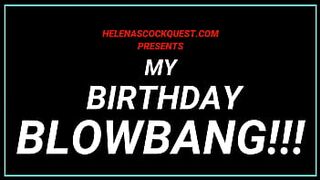 Helena Price - My Birthday BBC Blowbang! They cum all over my face!!! Filmed by my cuckold husband!