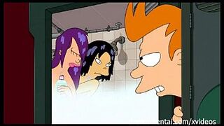 Futurama Hentai - Shower threesome