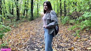 holyXhoney sucked deeply and fucked in the forest hiding from passers -by
