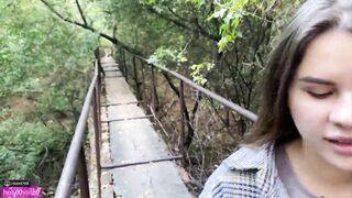 holyXhoney sucked deeply and fucked in the forest hiding from passers -by