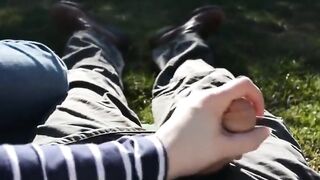 Handjob in the Backyard