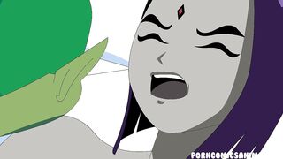 Teen Titans - Raven Demonstration Porn Parody