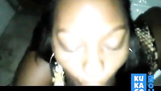 Married Slut sucking dick in the bathroom