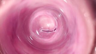 Camera deep inside Mia's teen pussy