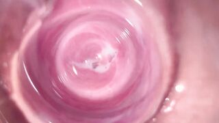 Camera deep inside Mia's teen pussy
