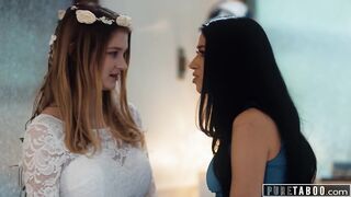 Sneaky Bride's Lesbian Desires Get Her Pussy Eaten