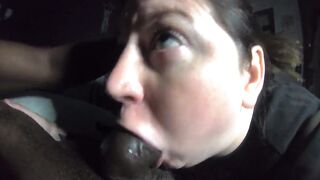 sexy bbw sucks black cock, her mouth is crazy, dsl