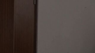 Office worker getting some juice up as her work gets boring