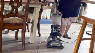 Spy on mom cleaning naked in the kitchen