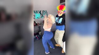 Mz Dani and Gibby Clowning around in a penthouse downtown Atlanta