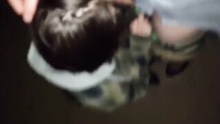 outdoor blowjob facial