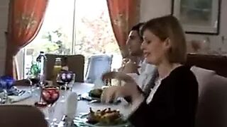 Cheating French wife and husband's co-workers - Orphea Belle