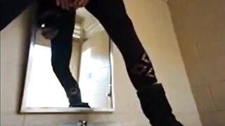 Public dildo and squirt