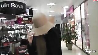 Walk with sperm on her face