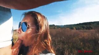 OUTDOOR FUCK AND CUMSHOT ON MOUTH