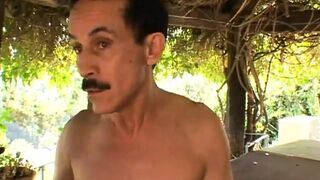 Gramps feeds teen cum after fucking her tight ass