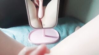 Cumming while viewing my wet pussy
