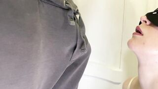 Close up blowjob - deepthroat pulsating creampie - cum Swallow