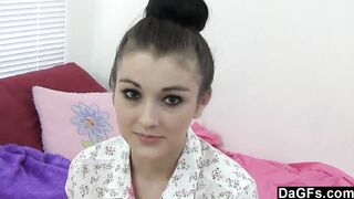 Dagfs - Brunette Teen Slut Spreads For Masturbation