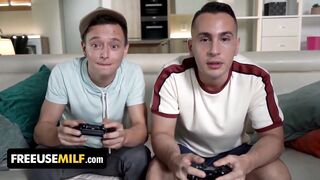 Moms Eveline Dellai & Silvia Dellai fuck their Step-Sons