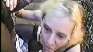 White Girl takes Older Black Man Heavy Cum in Mouth