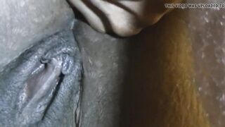 Closeup Black Cuckold Creampie Part 1