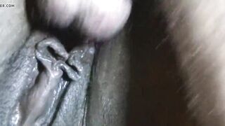 Closeup Black Cuckold Creampie Part 1