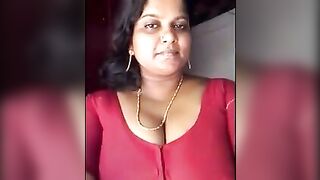Indian aunty showing her private parts to her lover