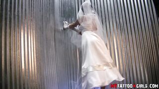 Kitten Wedding Dress Photo Shoot