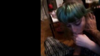 Skinheadgirl submissive blowjob POV (short edit)