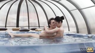 OLD4K. Nice lady knows how to make her older partner happy