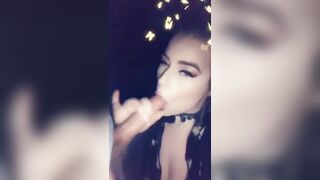 Amelia Skye sucks fan in public and then fucks boyfriend