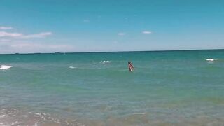 I'm nude on Lago Saler beach in Valencia