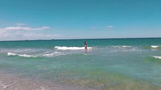 I'm nude on Lago Saler beach in Valencia