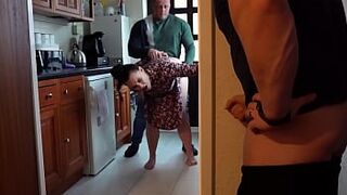 Big Butt Wife Gets Creampied By Lover as Cuckold Husband Watches and Jerks Off
