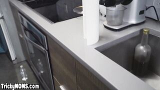MILF stepmom taking care stepsons home and his big dick
