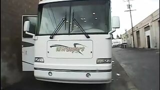 Busty black MILF gets gang banged by three eager studs