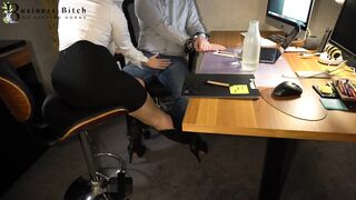 secretary humiliates boss - pee in jeans, business-bitch