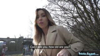 Public Agent MILF with stunning big natural boobs gets creampied