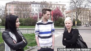 Foursome Group Sex in Public BarberShop
