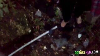 Russian mature mom suck in forest
