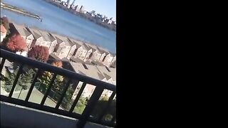 Balcony cocksucking