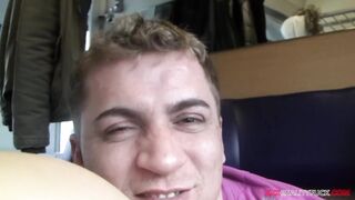 Horny Mea Melone fucking with stranger in public train