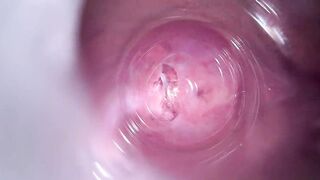 Camera deep inside Mia's teen tight pussy