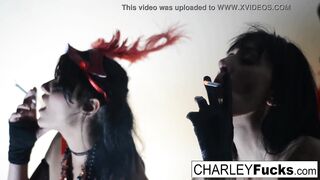 Charley Chase and busty Alia Janine fuck