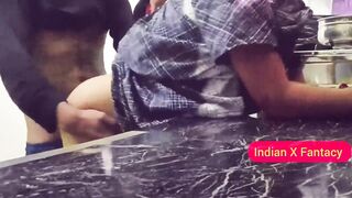 My naughty dever caught me in kitchen during cooking and fucked me hard in standing position