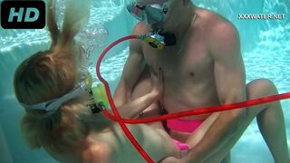 David fucks Samantha underwater hardcore