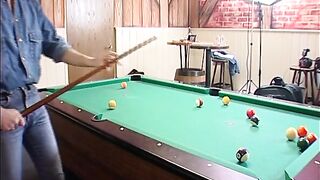 punched in the cunt while playing billiards